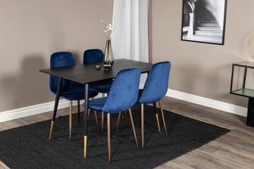 Rund matgrupp Venture Home Blå Svart 4st - Huonekalut - Pöytä & ruokailuryhmä - Ruokailuryhmä
