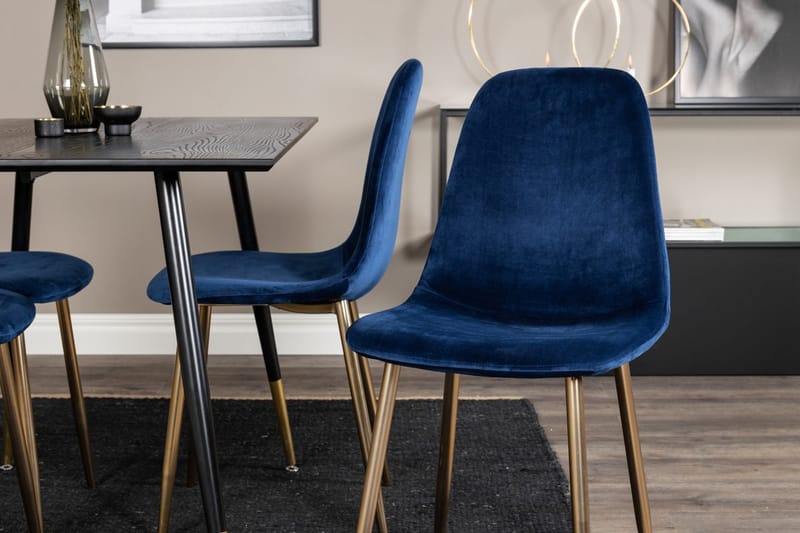 Rund matgrupp Venture Home Blå Svart 4st - Huonekalut - Pöytä & ruokailuryhmä - Ruokailuryhmä