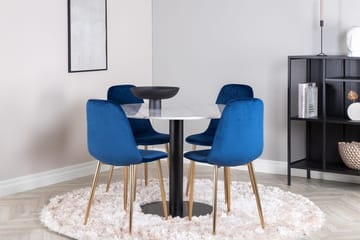 Rund matgrupp Venture Home Blå Vit 4st - Huonekalut - Pöytä & ruokailuryhmä - Ruokailuryhmä
