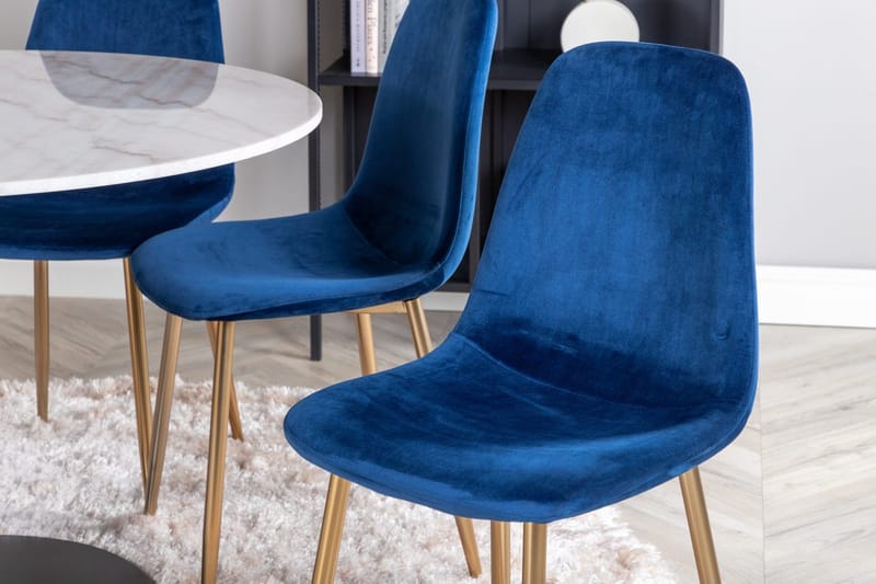 Rund matgrupp Venture Home Blå Vit 6st - Huonekalut - Pöytä & ruokailuryhmä - Ruokailuryhmä