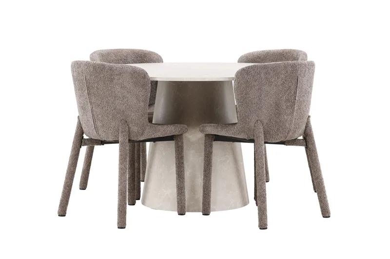Rund matgrupp Venture Home Brun Beige 4st