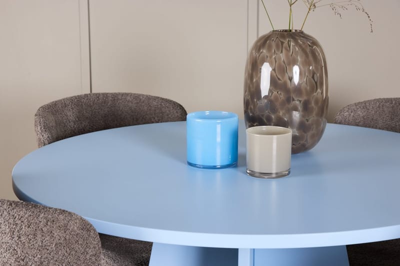 Rund matgrupp Venture Home Brun Blå 4st - Huonekalut - Pöytä & ruokailuryhmä - Ruokailuryhmä