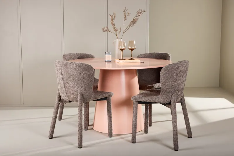 Rund matgrupp Venture Home Brun Koppar 4st