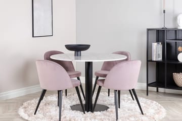 Rund matgrupp Venture Home Gammelrosa Vit 4st - Huonekalut - Pöytä & ruokailuryhmä - Ruokailuryhmä