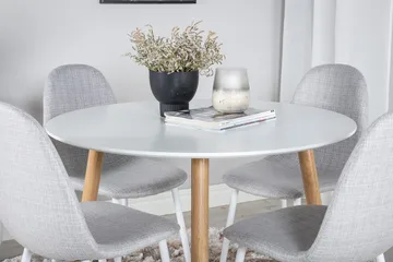 Rund matgrupp Venture Home Grå Natur 4st - Huonekalut - Pöytä & ruokailuryhmä - Ruokailuryhmä