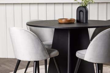Rund matgrupp Venture Home Grå Svart 4st - Huonekalut - Pöytä & ruokailuryhmä - Ruokailuryhmä
