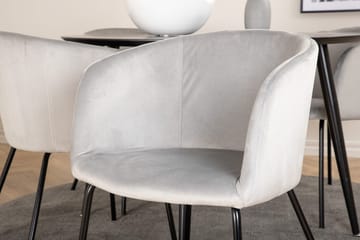 Rund matgrupp Venture Home Grå Svart 4st - Huonekalut - Pöytä & ruokailuryhmä - Ruokailuryhmä