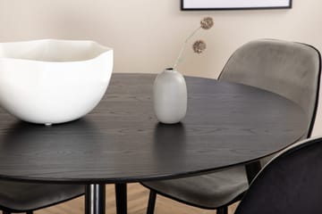Rund matgrupp Venture Home Grå Svart 4st - Huonekalut - Pöytä & ruokailuryhmä - Ruokailuryhmä