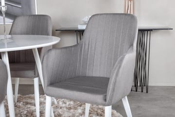Rund matgrupp Venture Home Grå Vit 4st - Huonekalut - Pöytä & ruokailuryhmä - Ruokailuryhmä