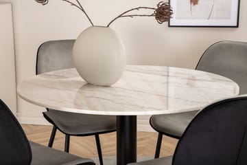 Rund matgrupp Venture Home Grå Vit 4st - Huonekalut - Pöytä & ruokailuryhmä - Ruokailuryhmä