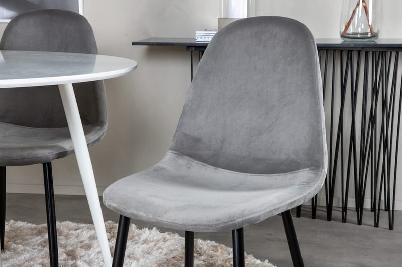 Rund matgrupp Venture Home Grå Vit 4st - Huonekalut - Pöytä & ruokailuryhmä - Ruokailuryhmä