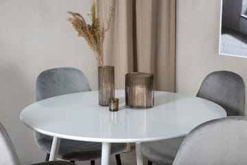 Rund matgrupp Venture Home Grå Vit 4st - Huonekalut - Pöytä & ruokailuryhmä - Ruokailuryhmä