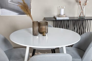 Rund matgrupp Venture Home Ljusgrå Vit 4st - Huonekalut - Pöytä & ruokailuryhmä - Ruokailuryhmä