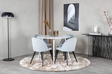 Rund matgrupp Venture Home Ljusgrå Vit 4st - Huonekalut - Pöytä & ruokailuryhmä - Ruokailuryhmä