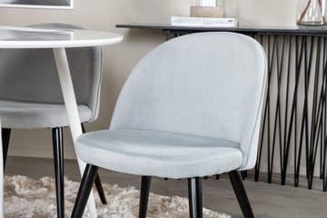 Rund matgrupp Venture Home Ljusgrå Vit 4st - Huonekalut - Pöytä & ruokailuryhmä - Ruokailuryhmä