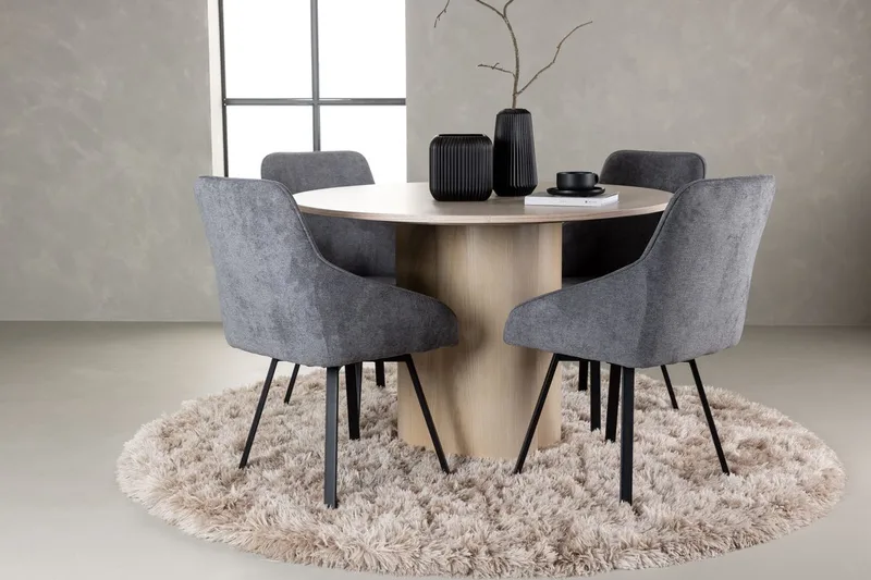 Rund matgrupp Venture Home Ljust trä