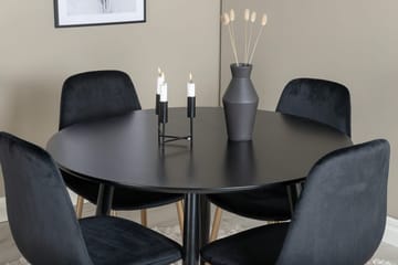 Rund matgrupp Venture Home Mässing Svart 4st - Huonekalut - Pöytä & ruokailuryhmä - Ruokailuryhmä