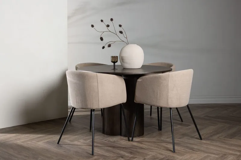 Rund matgrupp Venture Home Mörkt trä