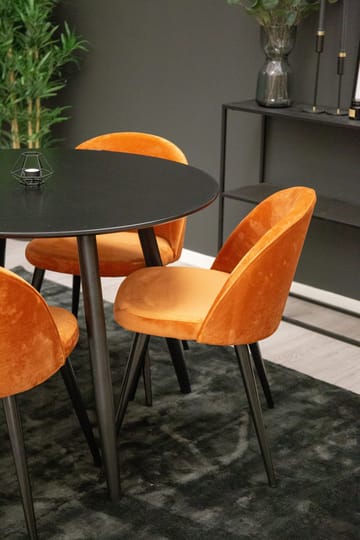 Rund matgrupp Venture Home Rostig Orange Svart 4st - Huonekalut - Pöytä & ruokailuryhmä - Ruokailuryhmä