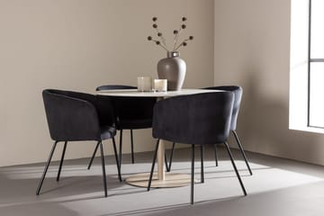 Rund matgrupp Venture Home Svart Beige 4st - Huonekalut - Pöytä & ruokailuryhmä - Ruokailuryhmä
