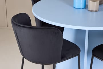 Rund matgrupp Venture Home Svart Blå 4st - Huonekalut - Pöytä & ruokailuryhmä - Ruokailuryhmä