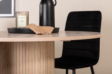Rund matgrupp Venture Home Svart Ljust trä 4st - Huonekalut - Pöytä & ruokailuryhmä - Ruokailuryhmä