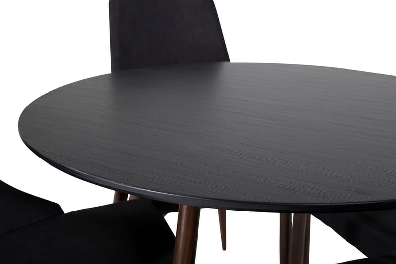 Rund matgrupp Venture Home Svart Svart 4st - Huonekalut - Pöytä & ruokailuryhmä - Ruokailuryhmä