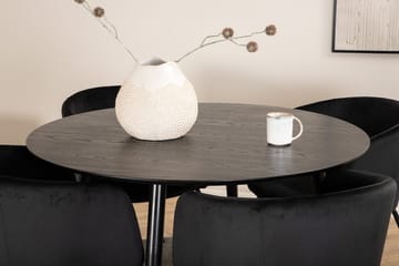 Rund matgrupp Venture Home Svart Svart 4st - Huonekalut - Pöytä & ruokailuryhmä - Ruokailuryhmä