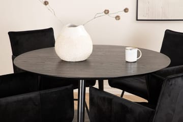 Rund matgrupp Venture Home Svart Svart 4st - Huonekalut - Pöytä & ruokailuryhmä - Ruokailuryhmä