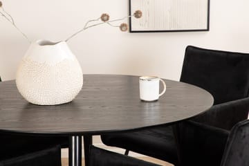 Rund matgrupp Venture Home Svart Svart 4st - Huonekalut - Pöytä & ruokailuryhmä - Ruokailuryhmä