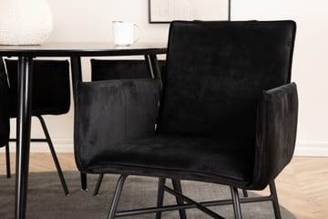 Rund matgrupp Venture Home Svart Svart 4st - Huonekalut - Pöytä & ruokailuryhmä - Ruokailuryhmä