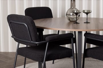 Rund matgrupp Venture Home Svart Valnöt 4st - Huonekalut - Pöytä & ruokailuryhmä - Ruokailuryhmä