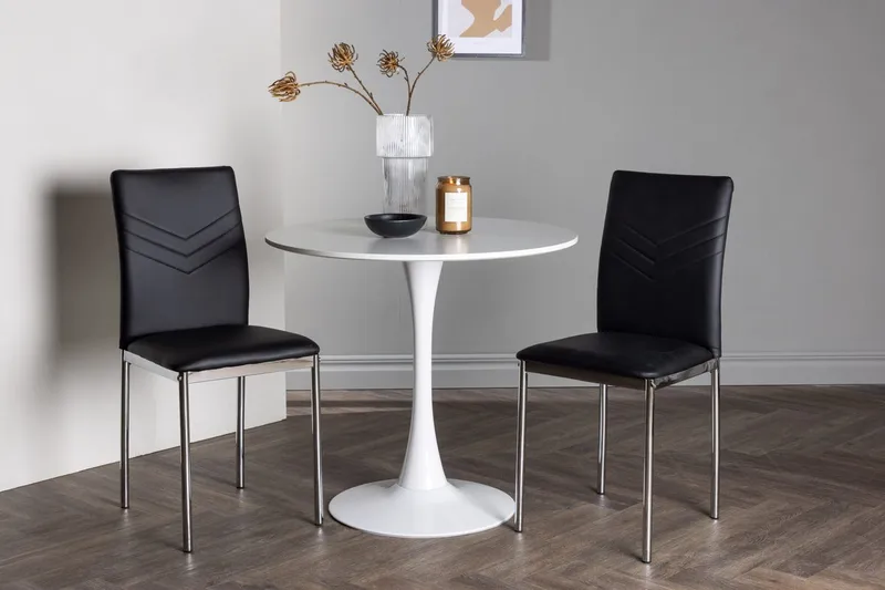 Rund matgrupp Venture Home Svart Vit 2st