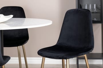 Rund matgrupp Venture Home Svart Vit 4st - Huonekalut - Pöytä & ruokailuryhmä - Ruokailuryhmä