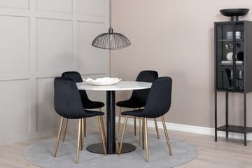 Rund matgrupp Venture Home Svart Vit 4st - Huonekalut - Pöytä & ruokailuryhmä - Ruokailuryhmä