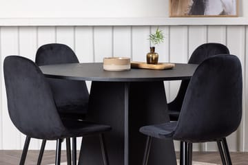 Rund matgrupp Venture Home Svart - Huonekalut - Pöytä & ruokailuryhmä - Ruokailuryhmä