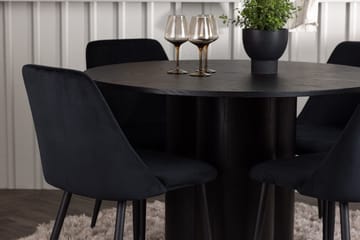 Rund matgrupp Venture Home Svart - Huonekalut - Pöytä & ruokailuryhmä - Ruokailuryhmä