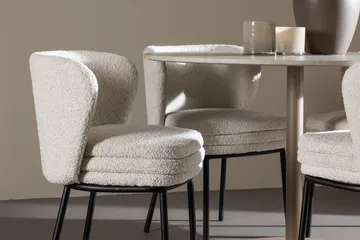 Rund matgrupp Venture Home Vit Beige 4st - Huonekalut - Pöytä & ruokailuryhmä - Ruokailuryhmä