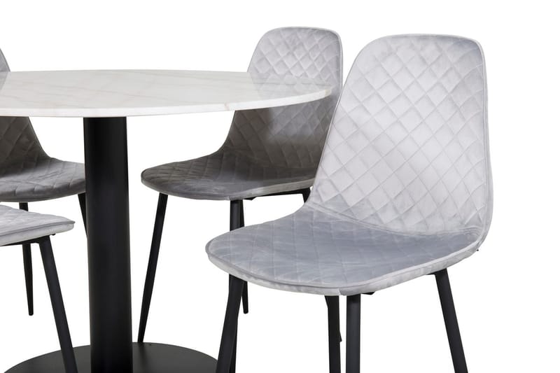 Rund matgrupp Venture Home Vit marmor - Huonekalut - Pöytä & ruokailuryhmä - Ruokailuryhmä