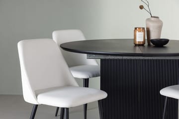 Rund matgrupp Venture Home Vit Svart 4st - Huonekalut - Pöytä & ruokailuryhmä - Ruokailuryhmä