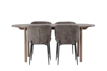 Ruokailuryhmä Andy 180 cm Soikea 4 Modesto Tuolia