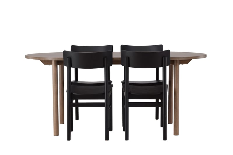 Ruokailuryhmä Andy 180 cm Soikea 4 Montros Tuolia, Musta