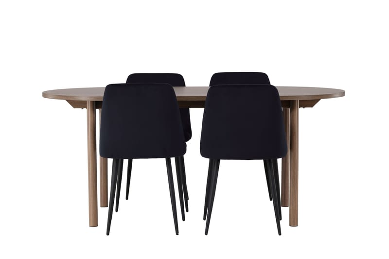 Ruokailuryhmä Andy 180 cm Soikea 4 Night Tuolia, Musta