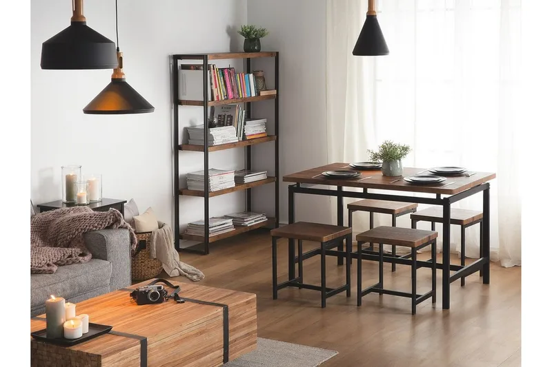 Arlington-ruokailuryhmä 75 cm - Musta - Huonekalut - Pöytä & ruokailuryhmä - Ruokailuryhmä