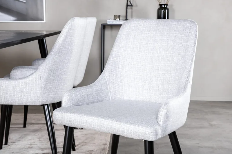 Balisa Matgrupp 180 cm + 6 st Ridones Matstolar Venture Home Black - Huonekalut - Pöytä & ruokailuryhmä - Ruokailuryhmä