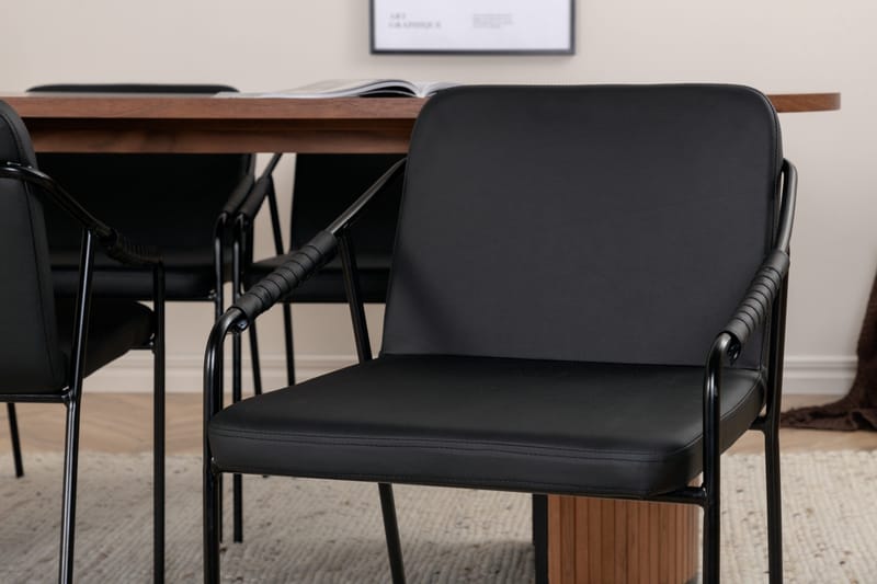 Ruokailuryhmä Bianca 200 cm Soikea 4 Tvist Tuolia - Musta - Huonekalut - Pöytä & ruokailuryhmä - Ruokailuryhmä