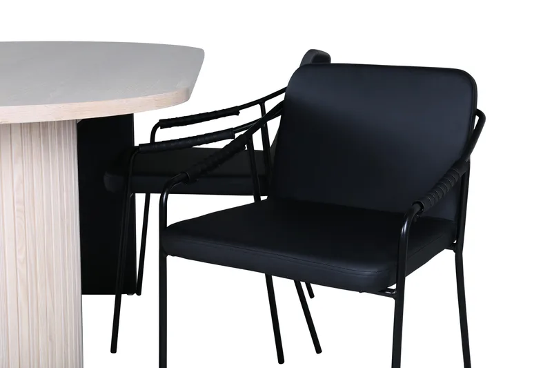 Ruokailuryhmä Bianca 200 cm Soikea 4 Tvist Tuolia - Musta - Huonekalut - Pöytä & ruokailuryhmä - Ruokailuryhmä