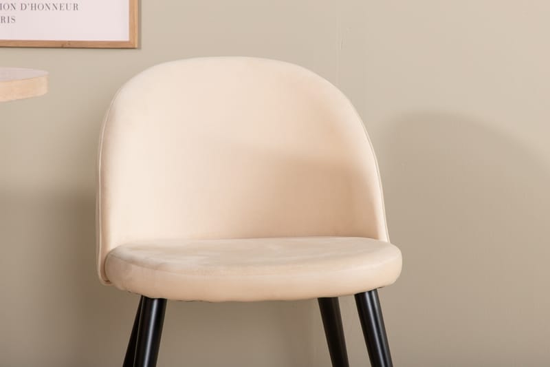 Ruokailuryhmä Bianca 200 cm Soikea 4 Velvet Tuolia - Beige - Huonekalut - Pöytä & ruokailuryhmä - Ruokailuryhmä