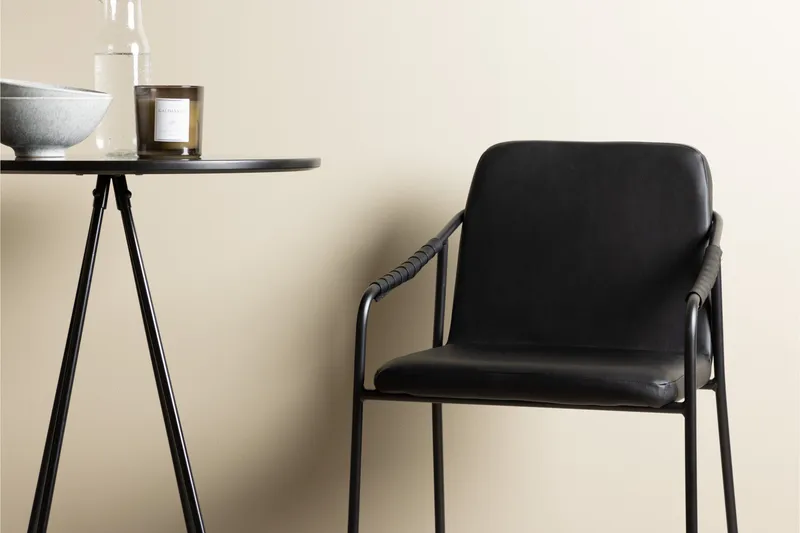 Ruokailuryhmä Bistro 60 cm Pyöreä 2 Tvist Tuolia - Musta - Huonekalut - Pöytä & ruokailuryhmä - Ruokailuryhmä