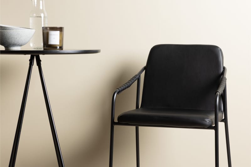 Ruokailuryhmä Bistro 60 cm Pyöreä 2 Tvist Tuolia - Musta - Huonekalut - Pöytä & ruokailuryhmä - Ruokailuryhmä